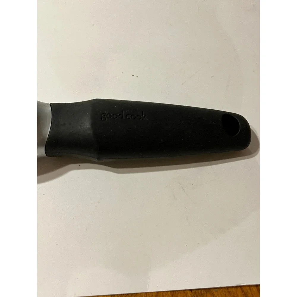 GoodCook Ice Cream Scoop Black Ergonomic Soft Grip Handle Silver Metal Head